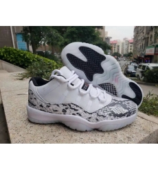 Men Air Jordan 11 Retro Men Shoes Black Snake Skin