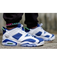 Air Jordan 6 Low Cut Men Shoes White Blue