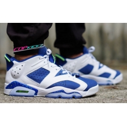 Air Jordan 6 Low Cut Men Shoes White Blue