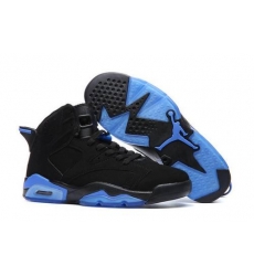 Air Jordan 6 Retro 2017 New Colour Men Shoes Black Light Blue