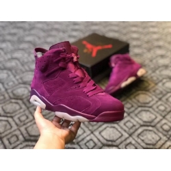 Air Jordan 6 Retro Bordeaux Wines Red Men Shoes