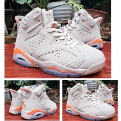 Air Jordan 6 Retro Grey Orange Men 2020 Shoes