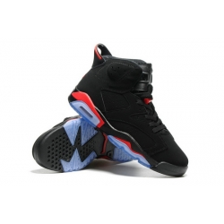 Air Jordan 6 Retro Men Shoes Black Red Line