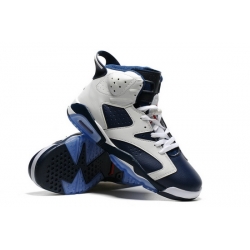 Air Jordan 6 Retro Men Shoes New Blue White