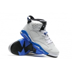 Air Jordan 6 Retro Men Shoes White Blue