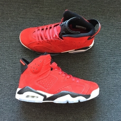 Air Jordan 6 Retro Red Deer Skin Men Shoes