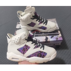 Air Jordan 6 Retro White Purple Men Shoes