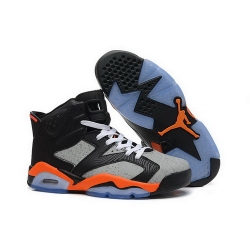 Air Jordan 6 Shoes 2015 Mens Black Grey Orange