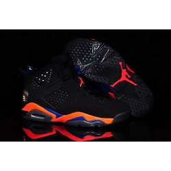 Air Jordan 6 Shoes 2015 Mens Knicks Seal Black Orange