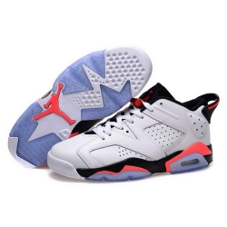 Air Jordan 6 Shoes 2015 Mens Low White Black Red