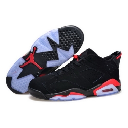 Air Jordan 6 Shoes 2015 Mens Low With Seal Black Red