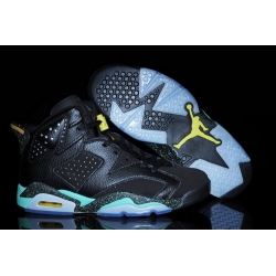 Air Jordan 6 Shoes 2015 Mens Wold Cup Brazil Black Blue