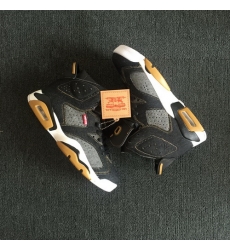 Men Nike Air Jordan 6 Levis Men Shoes Black