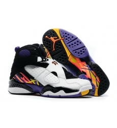 Air Jordan 8 Men Shoes White Black Purple