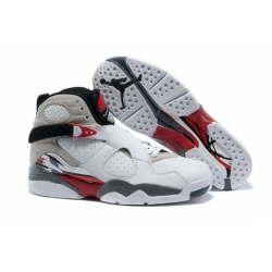 Air Jordan 8 Men Shoes White Gray Red