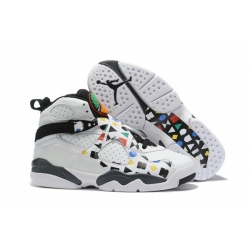 Air Jordan 8 Retro New White Grey Colorful 2019 Men Shoes