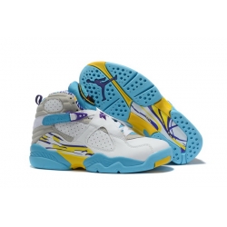 Air Jordan 8 Retro New White Teal 2019 Men Shoes