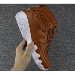 Air Jordan 9 Baseball Glove Brown Leather Men Shoes