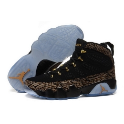 Air Jordan 9 Shoes 2015 Mens Black Gold