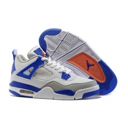 Air Jordan 4 Men Shoes Blue White Gray