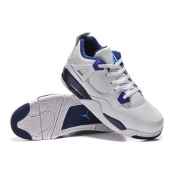 Air Jordan 4 Men Shoes White Pruple