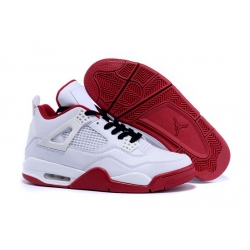 Air Jordan 4 Men Shoes White Red II