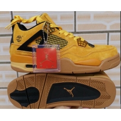 Men Air Jordan 4 Retro Men Shoes Wheat Yellow