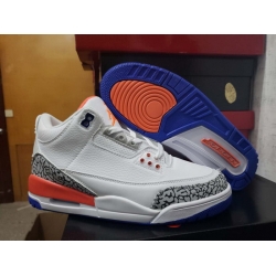 Men Air Jordan 4 Retro Men Shoes White Blue Orange