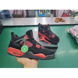 Men Jordan 4 MO 2021 Black Red Shoes