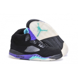 Air Jordan 5 Men Shoes Black Pruple