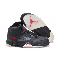 Air Jordan 5 Men Shoes Black Red