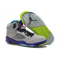 Air Jordan 5 Men Shoes Gray Purple