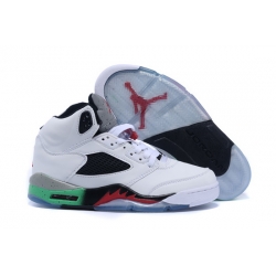 Air Jordan 5 Men Shoes White Cyan