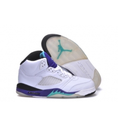 Air Jordan 5 Men Shoes White Pruple