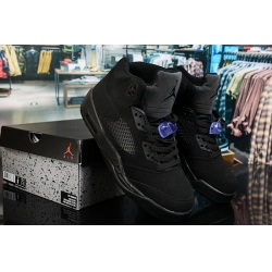 Nike Air Jordan 5 Men Shoes Black All