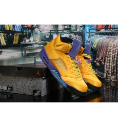 Nike Air Jordan 5 Retro Gold silk Men Shoes