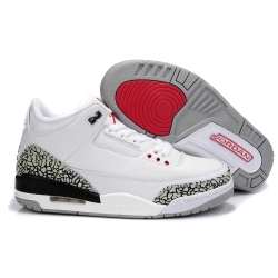 Air Jordan 3 Men Burst Shoes White Gray Red