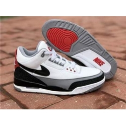 Air Jordan 3 Retro Black Big Nike Logo Men Shoes