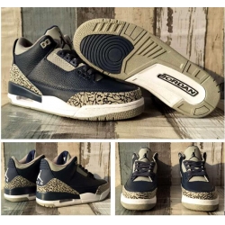 Air Jordan 3 Retro Navy Grey Men Shoes