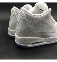 Men Air Jordan 3 Men Shoes Pure White