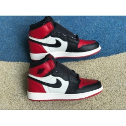 Air Jordan 1 Bred Toe GS Women Shoes