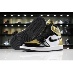 Air Jordan 1 Retro High OG Women Shoes Black Gold