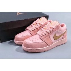 Air Jordan 1 Retro Pink Low Cut Women Shoes