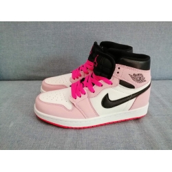 Air Jordan 1 Retro Pink Powder toe Women Shoes