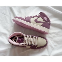 Air Jordan 1 Retro Purple White Women Shoes