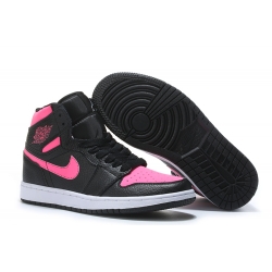 Air Jordan 1 Women Shoes Black Pink