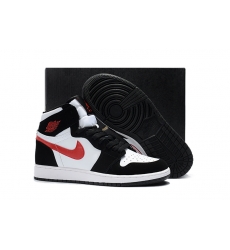 Air Jordan 1 Women Shoes Black White Red