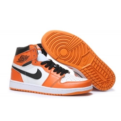 Air Jordan 1 Women Shoes Orange White Black