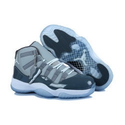 Air Jordan 11 Shoes 2014 Womens Grade AAA Grey White