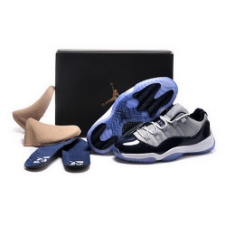 Air Jordan 11 Shoes 2015 Womens Low Georgetown Grey Black